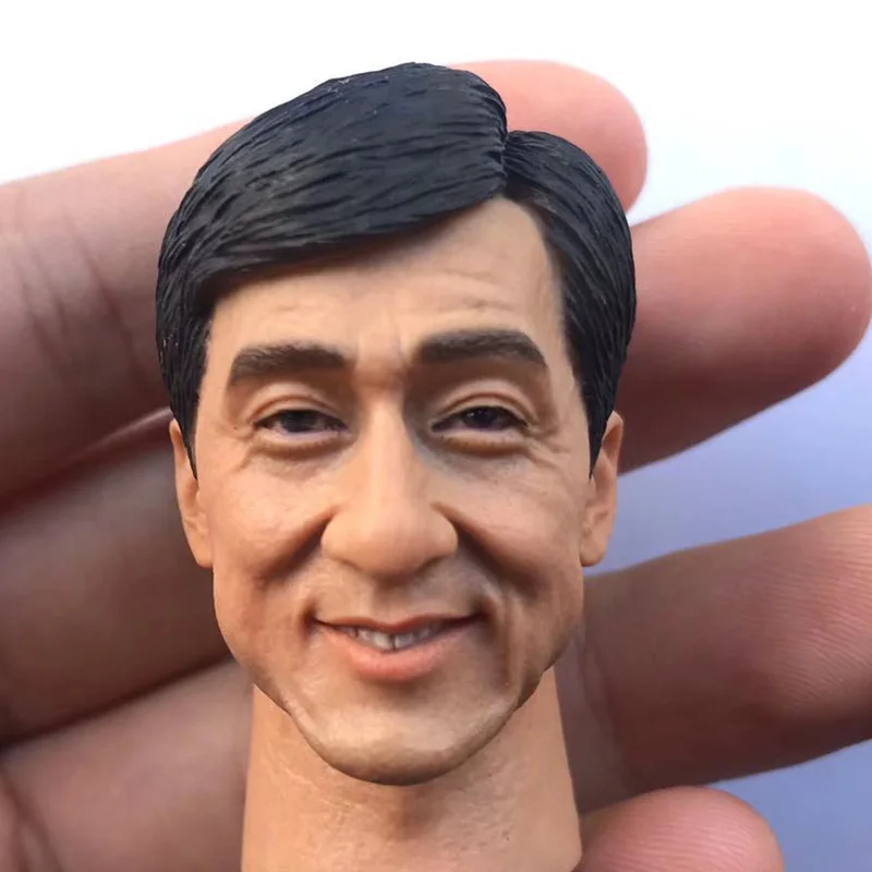 

1/6 Scale Kung Fu Agent Jackie Chan Head Sculpt Laugh Police Story Head Played Toy Model