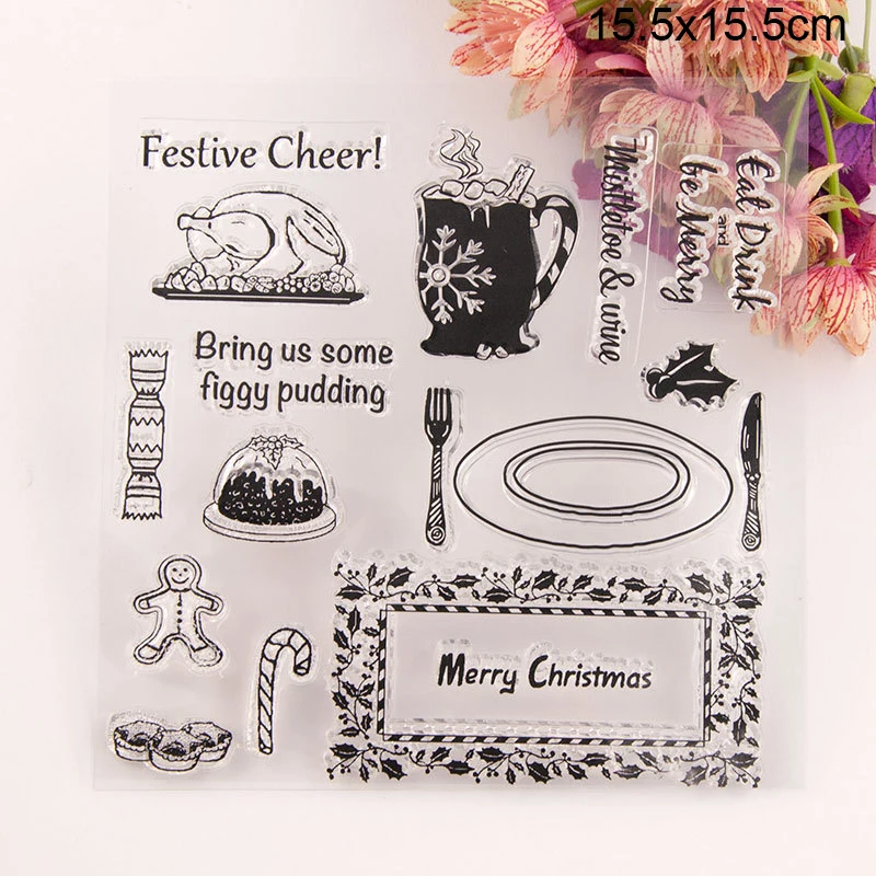 Конфеты Cheer Merry Clear марки Новый 2020 Скрапбукинг резиновый штамп прозрачный