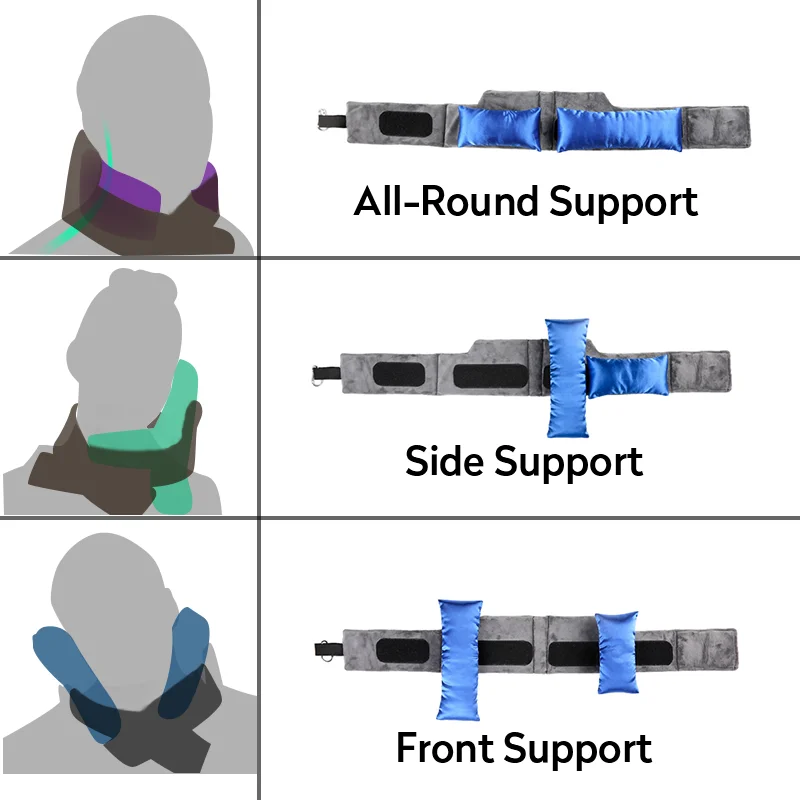 Регулируемая дорожная подушка для шеи из пены с эффектом памяти страуса дорожные