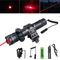 tactical hunting red laser dot sight adjustable switch 650nm laser pointer rifle gun scope rail barrel pressure switch mount