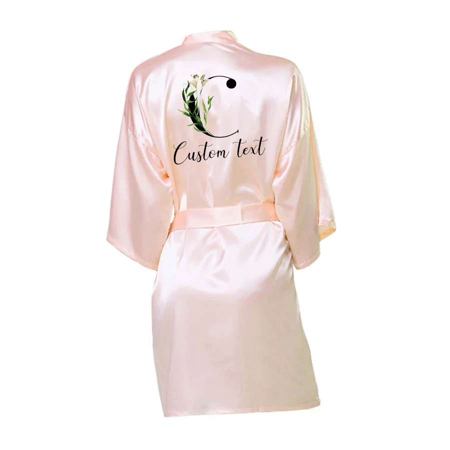 Индивидуальный халат для свадебных торжеств индивидуальный темно-розового