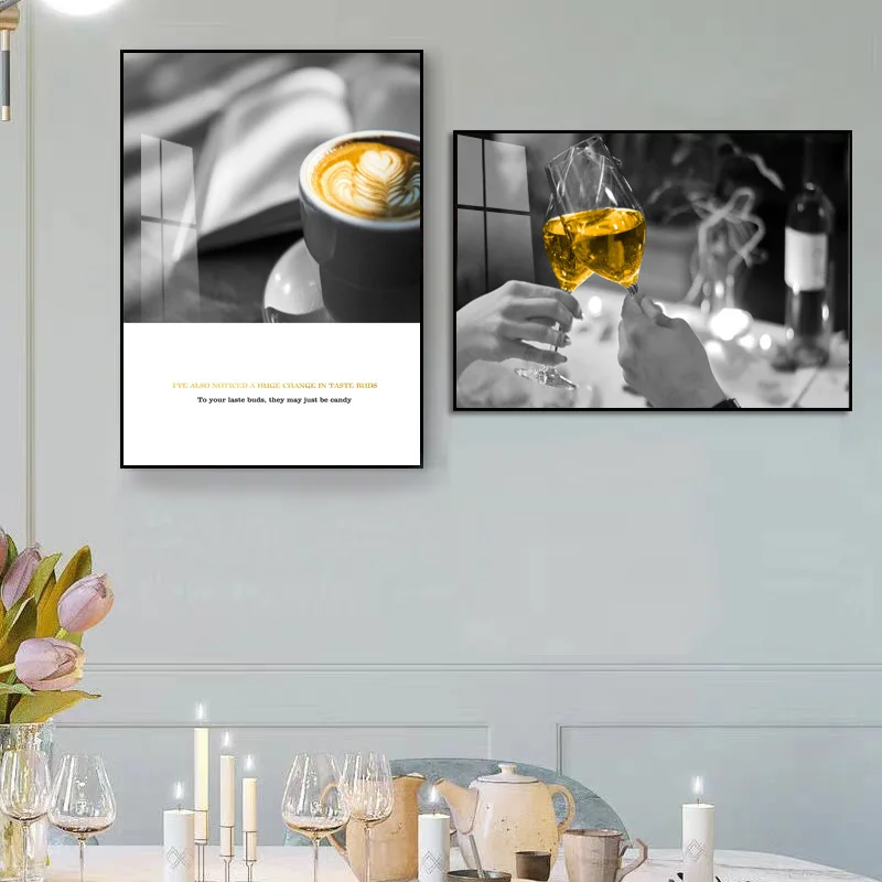 

Modern Champagne Cheers Scene Canvas Painting Restaurant Bar Wall Art Posters Prints Picture For Dining Room Home Kitchen Decor