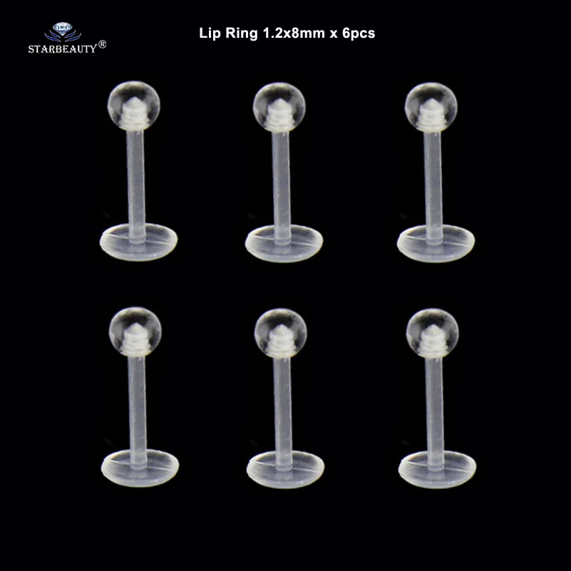 6 шт. пирсинг для пирсинга бровей и хряща носа 1 2x6 мм|Украшения тела| |