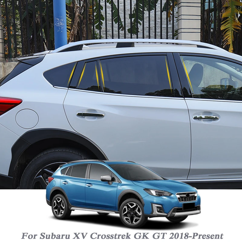 

Car Styling For Subaru XV Crosstrek GK GT 2018-Present Car Window Trim Sticker Middle Column Stickers PVC External Accessories