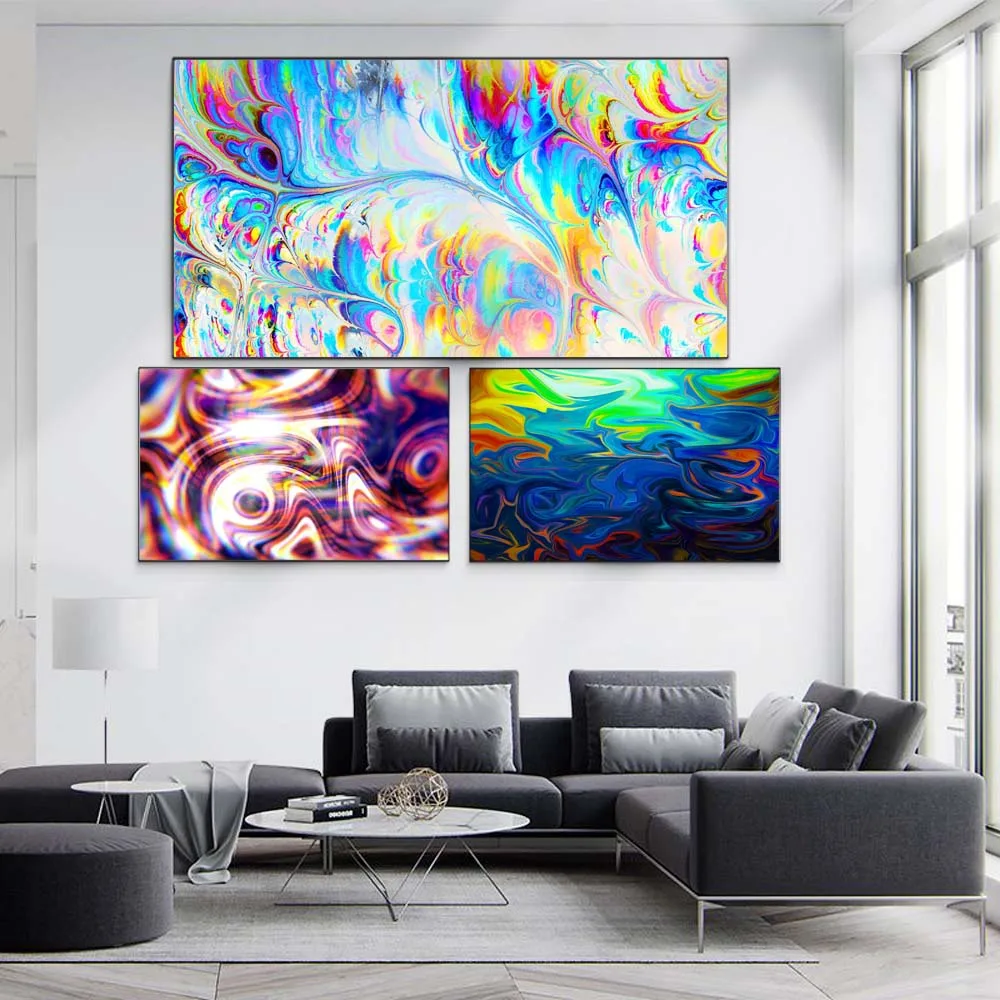 

Abstract oil painting color ink art canvas painting living room corridor office home decoration mural