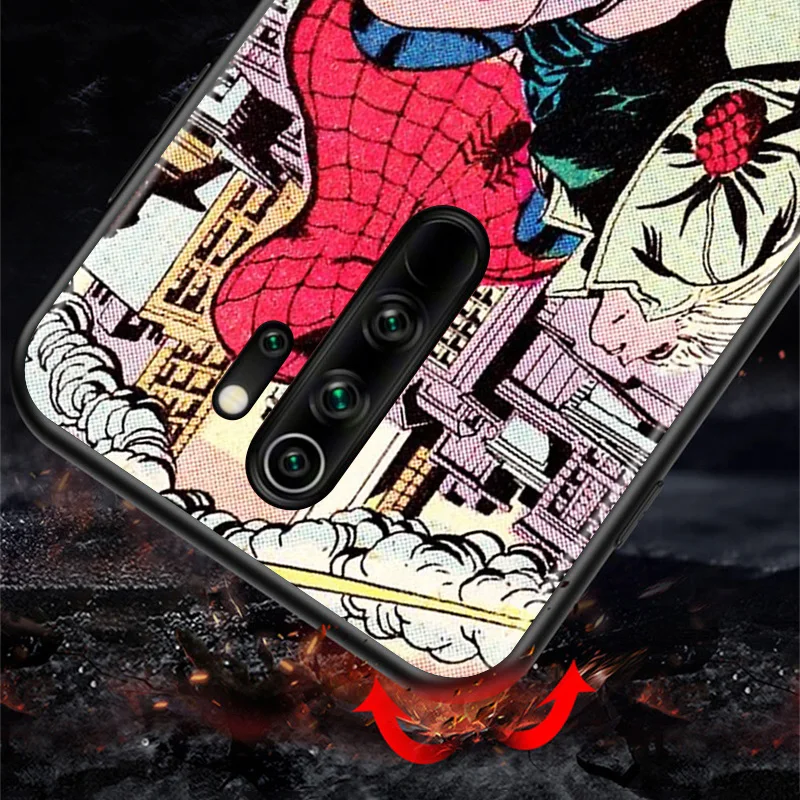 

Marvel Spider-Man Avengers Super Hero For Xiaomi Redmi 9A 9C 9 Prime GO 8A 7A 6A 5A 4X S2 Pro Plus TPU Silicone Black Phone Case