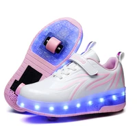 girl sneakers roller shoes with wheels shoes for kids glowing sneakers led luminous casual shoes for teenagers with lights