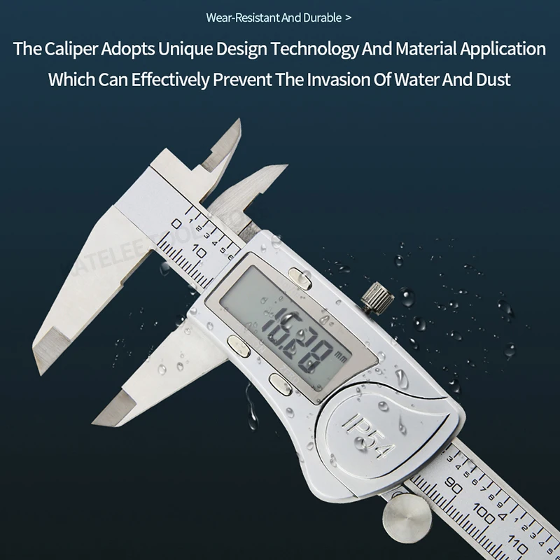 

IP54 Digital Vernier Calipers Stainless Steel/Carbon Steel/Plastic Electronic Gauge Instrument Micrometer Depth Measuring Tools