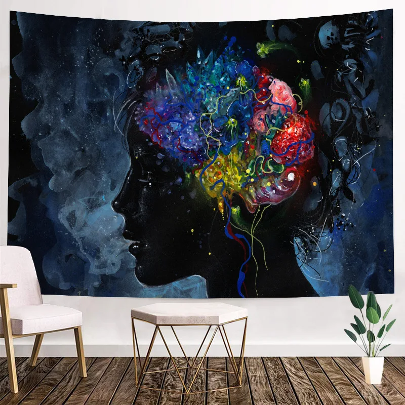 

Creative Living Room Bedroom Background Wall Tapestry Background Cloth Tapestry Home Wall Hanging Decor Mural With Nail Hook