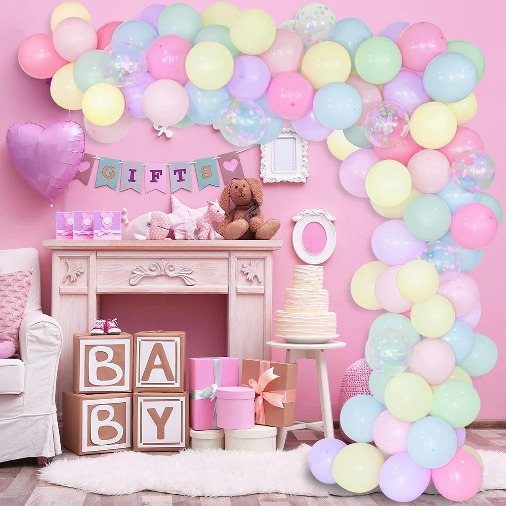 

100 Pcs/set Rainbow Macaron Balloon Arch Kit Candy Pastel Latex Ballon Garland for Wedding Birthday Party Baby Shower Decoration