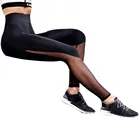 Женские леггинсы для фитнеса с высокой талией, сетчатые лоскутные леггинсы, облегающие брюки с пуш-ап, спортивные женские спортивные штаны для фитнеса, 2,3