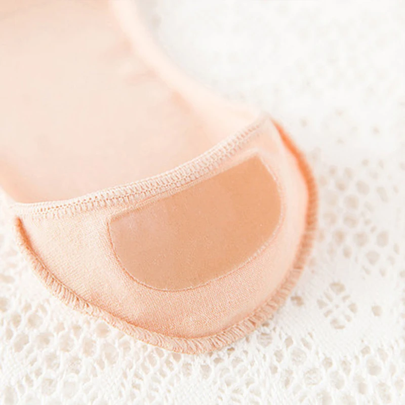 

1 Pair Woman Boat Socks Thin Lace Non-slip Invisible Socks Summer Solid Elastic Comfy Sock Breathable