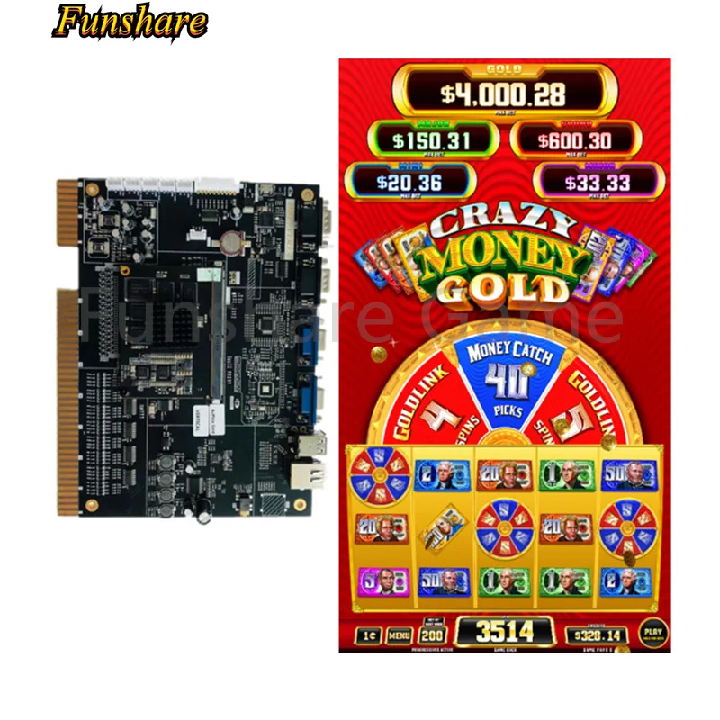 

Crazy Money Gold Casino Slots Machines Games Software Board Kits