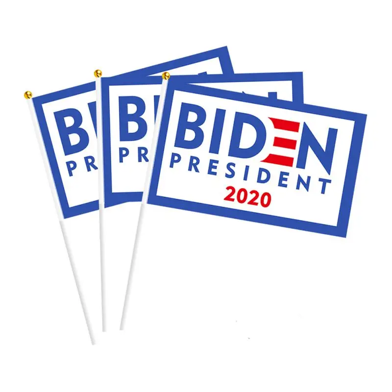 10 шт./лот поддержка полиэстер с принтом ручной развевающийся флаг США для