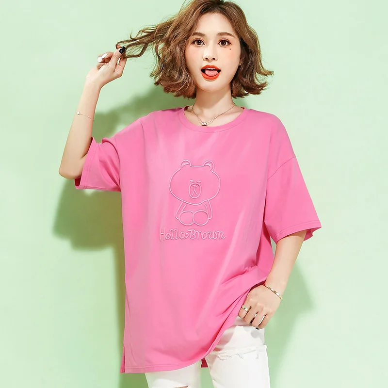 Дешевые оптовые продажи 2021 летние новые женские футболки модные повседневные с