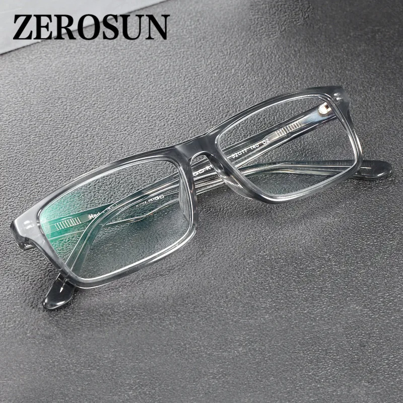 Zerosun ацетатные очки оправа для мужчин полные умник близорукость 1 61 67 анти синяя
