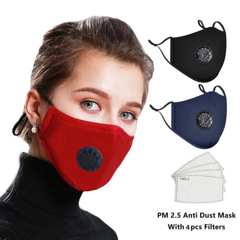 Респиратор с фильтром PM2.5 хлопковая Пылезащитная маска 4 шт. респиратор