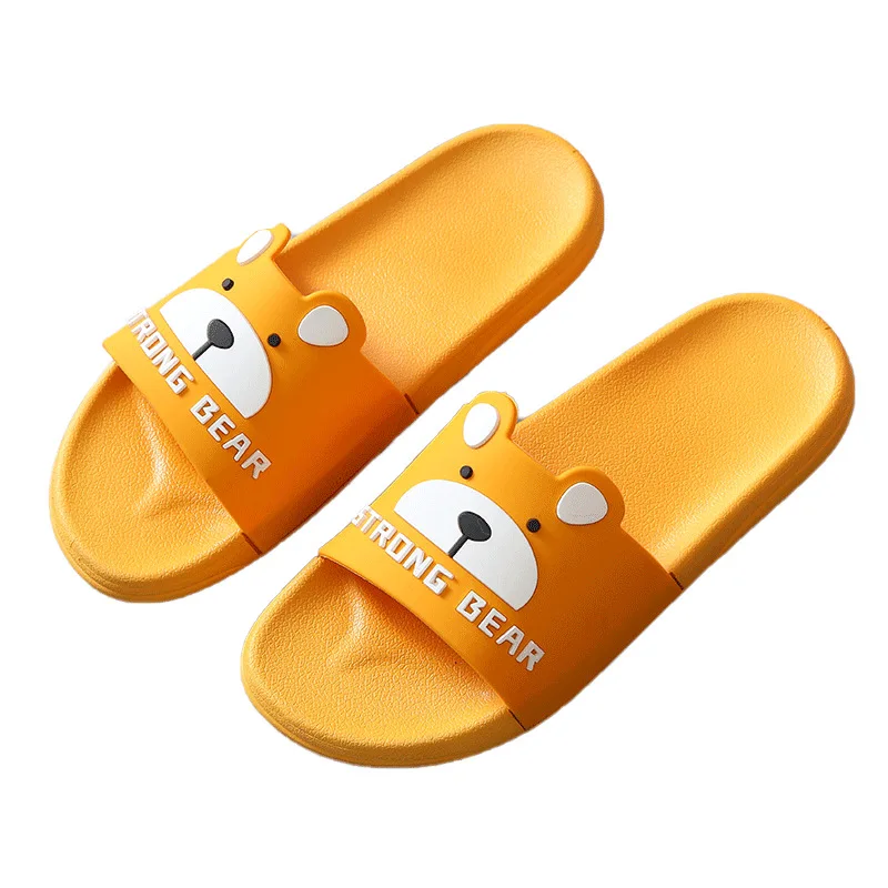 

2021 Cartoon bear household indoor quiet summer cool male ladies slippers lovers outside wear slippers