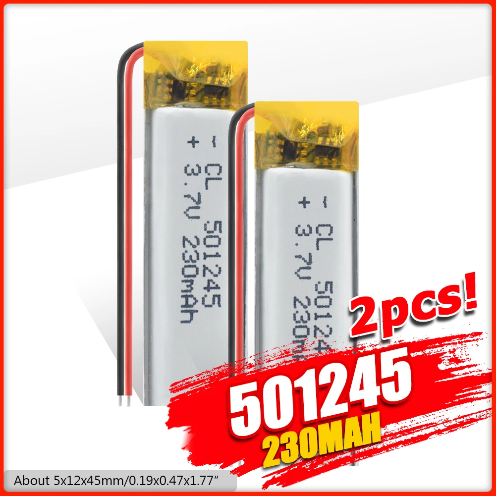 Литий полимерная аккумуляторная батарея 3 7 в 230 мАч 501245 для MP5 GPS PSP мобильных