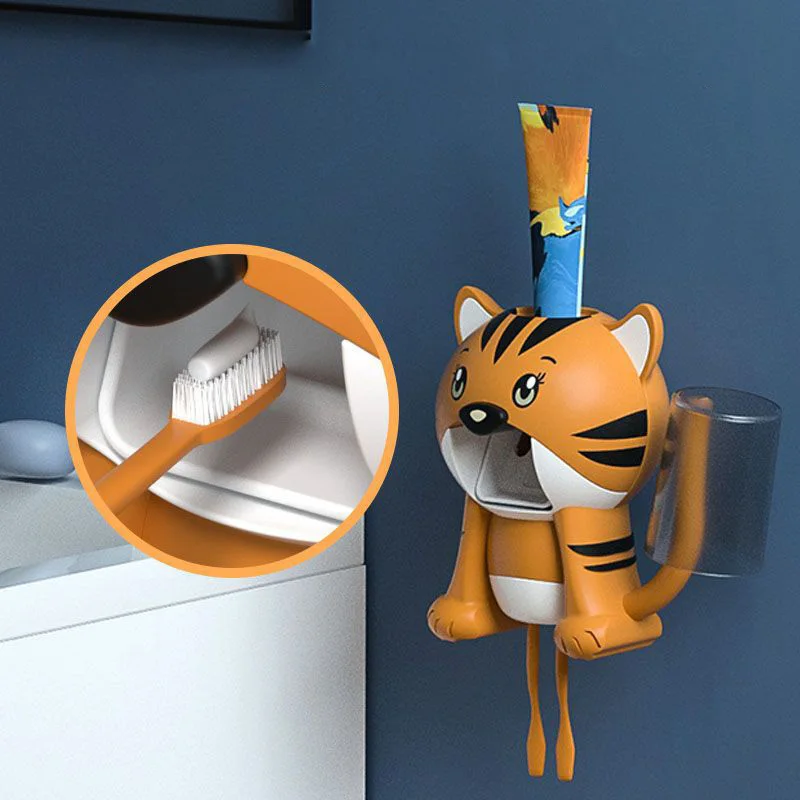 

Automatic Lazy Toothpaste Dispenser Children Toothpaste Squeezer Kids Cartoon Toothbrush Holder Bathroom Accessories