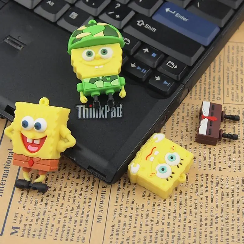 Usb флеш-накопитель с милым губчатым Бобом 64 ГБ флешка 2 0 32 u-диск | Компьютеры и офис