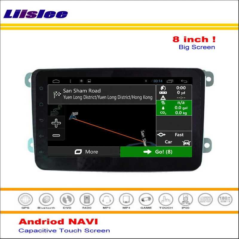 Автомобильная навигационная мультимедийная система на Android HD экран дисплей ТВ