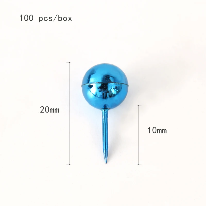 100 шт. металлические пластиковые штифты цветные карты с круглой головкой для