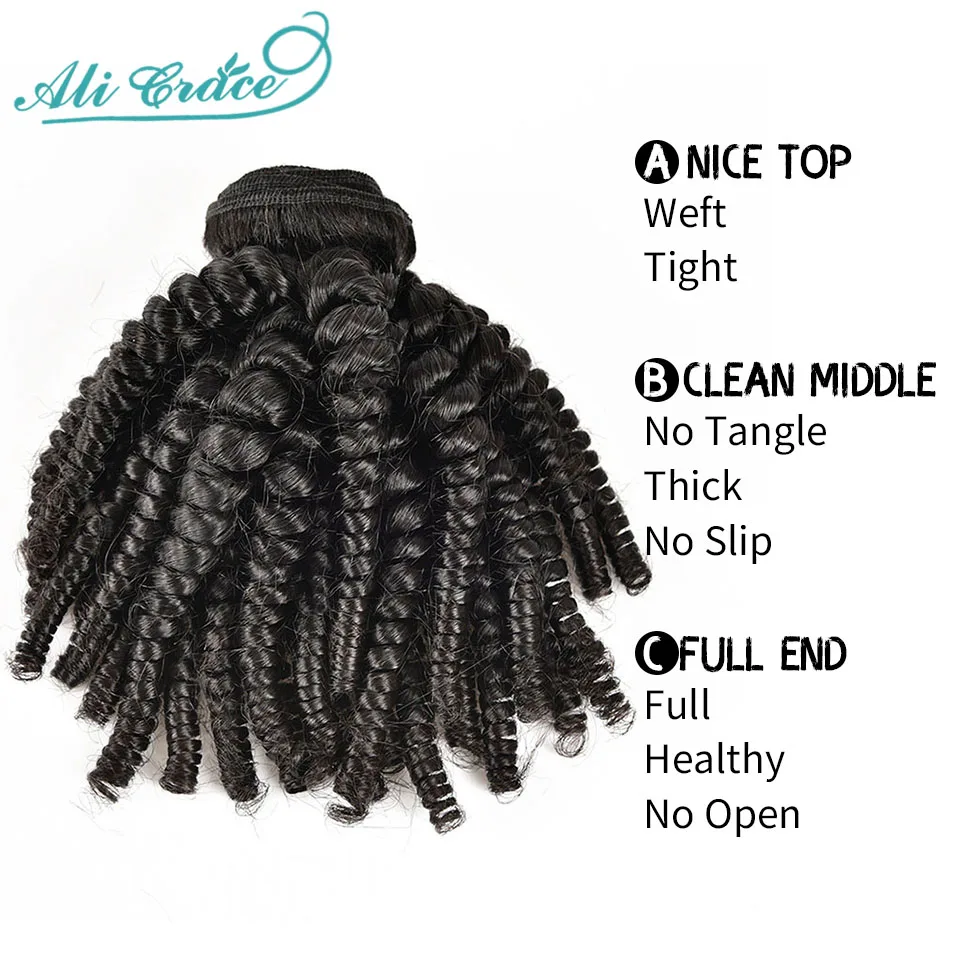 Ali Grace волнистые вьющиеся волосы пряди 1/2 шт бразильские Remy человеческие для