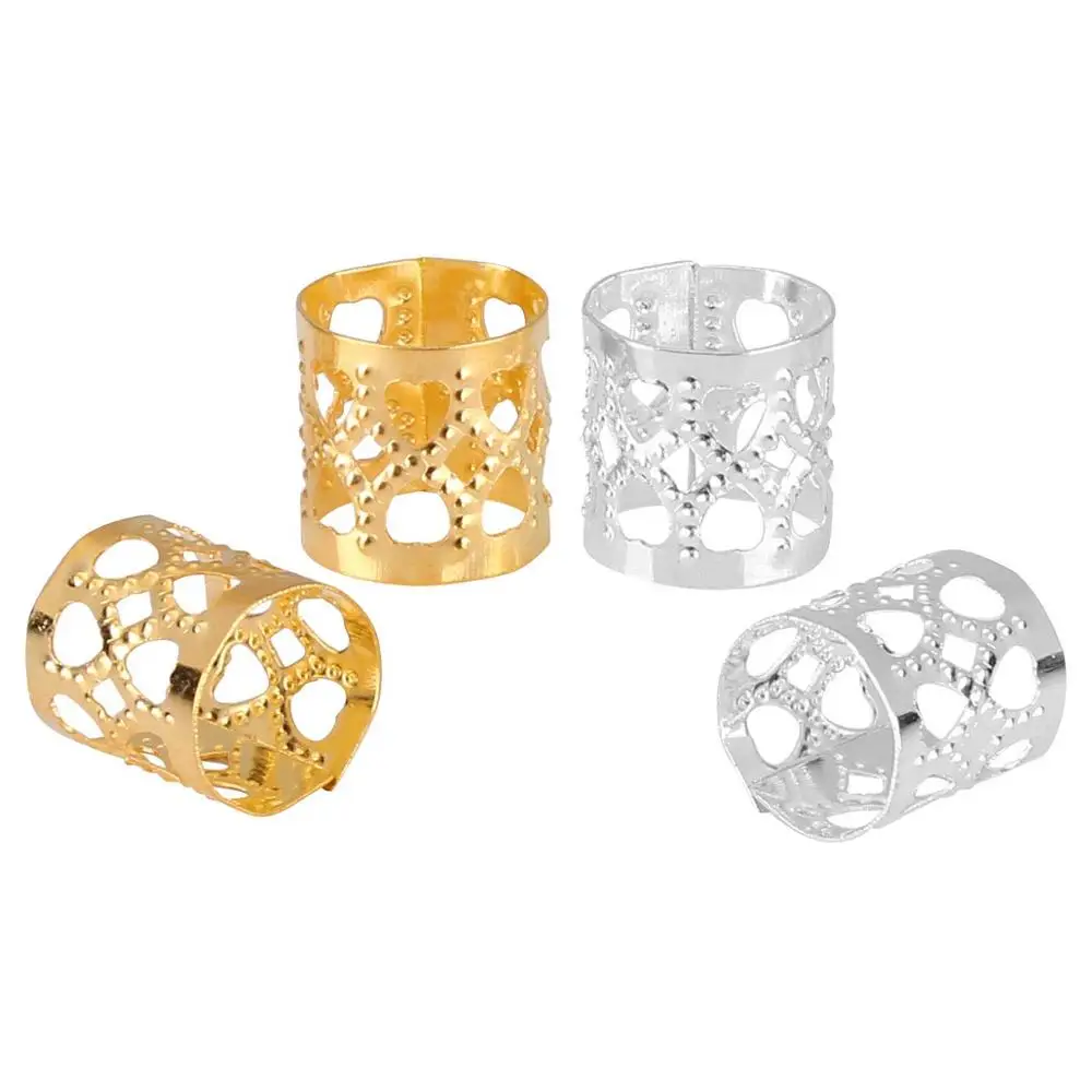 1000 шт./лот золотистые/серебристые металлические кольца микро страшные косички