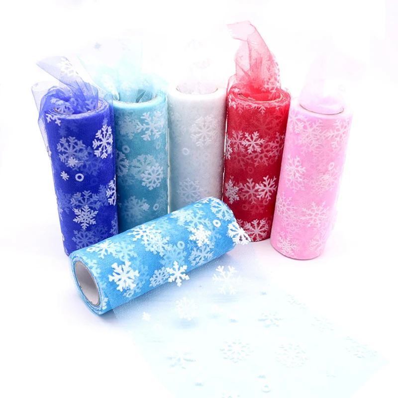 10 ярдов 15 см белая Снежинка тюль в рулоне ткань сделай сам Декор юбка-пачка для