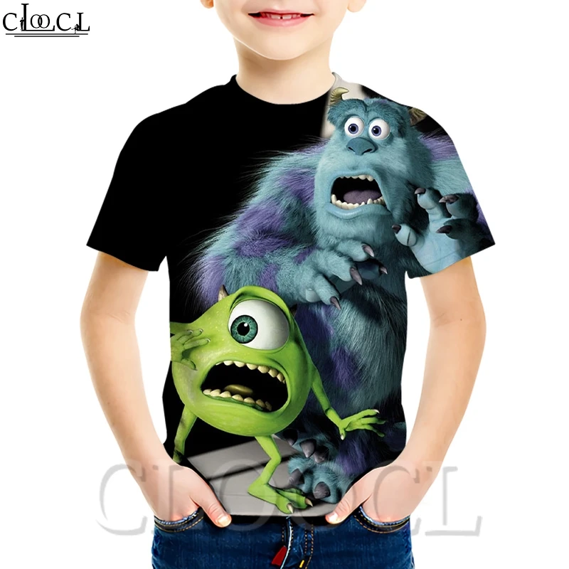 Детская футболка с креативным графическим принтом CLOOCL Monsters Inc модная
