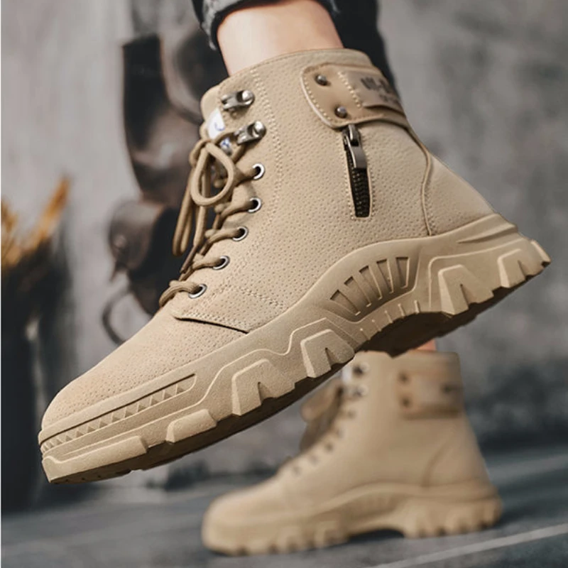 

Autumn and winter fashion men's boots boots tooling boots motorcycle boots retro men's shoes trend shoes Black