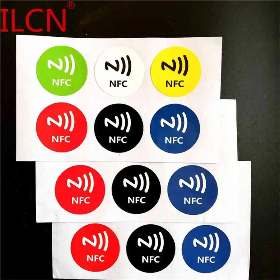 

13.56MHz NFC Universal Tag Sticker Ntag213 NTAG203 Adhesive Label NXP Support Android NFC Phone 6 Colors Fast Shipping (A set)