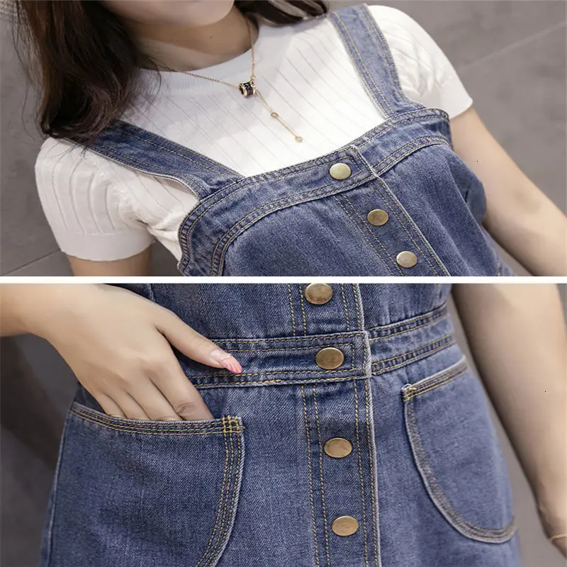 Плюс 5XL модные подтяжки Длинное Платье женское 2019 Весна новое Синее джинсовое