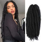 Синтетические волосы Marley, 18 дюймов, для афро-скручивания, курчавые волосы Marley, плетеные волосы, Омбре, удлинители, синтетический твист, вязанные крючком волосы