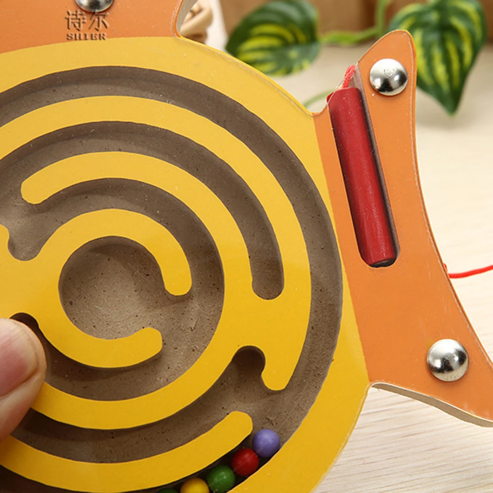 

Wooden Magnetic Maze Toy Cute Animal Monkey Wooden Toy Brain Teaser Track Jigsaw Puzzle Kids Early Educational Puzzle Game