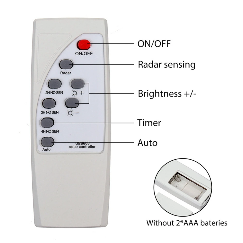 

80W 80 SMD5730 LED Solar Street Light +Radar Senser Outdoor Garden Wall Timer Lamp with Remote Controller 5000-6000K