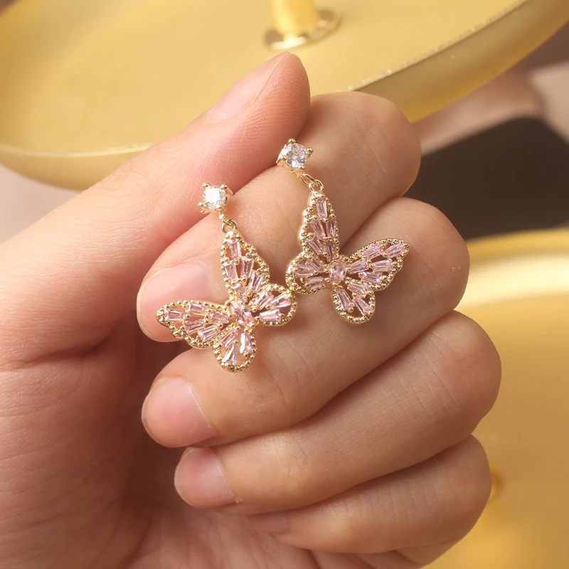 Блестящий Нью Йорк (New Аксессуары Пирсинг бабочки серьги гвоздики для женщин