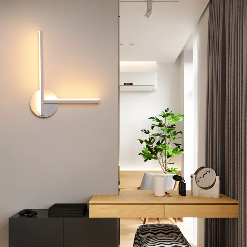 Современные минималистичные алюминиевые настенные лампы для гостиной ванной
