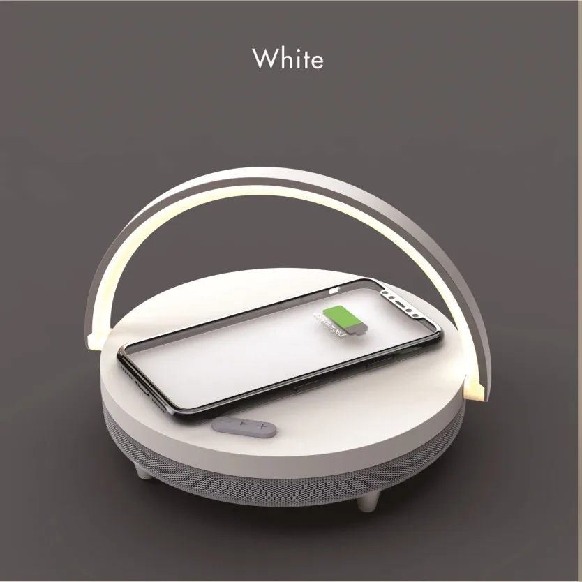 10W Bluetooth Speaker Qi Wireless Charger Multifunctional Bedside Table Lamp With Phone Holder | Мобильные телефоны и