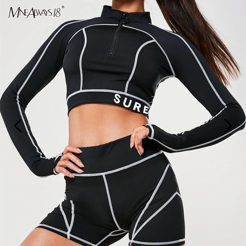 Женский укороченный топ Mnealways18 черная водолазка в полоску футболка с длинным