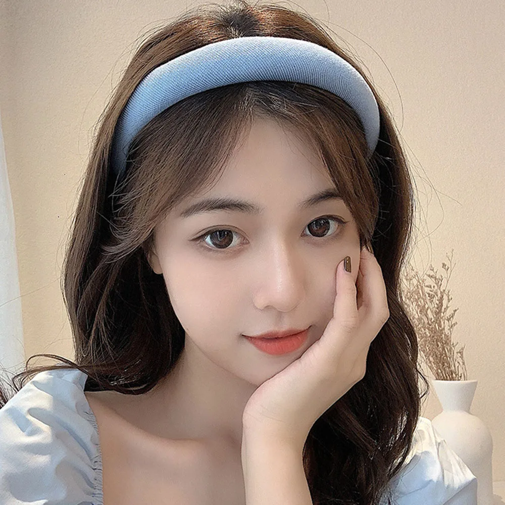 Новинка фиолетовая повязка для волос модная женская тканевая цветная на голову