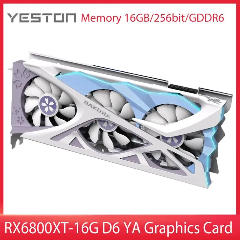 Видеокарта Yeston RX6800 16 Гб D6 7 нм 2065-2310 МГц Гб/4 0 бит/GDDR6 PCI-Express 2 * DP + HDMI | - Цена: 200109.7