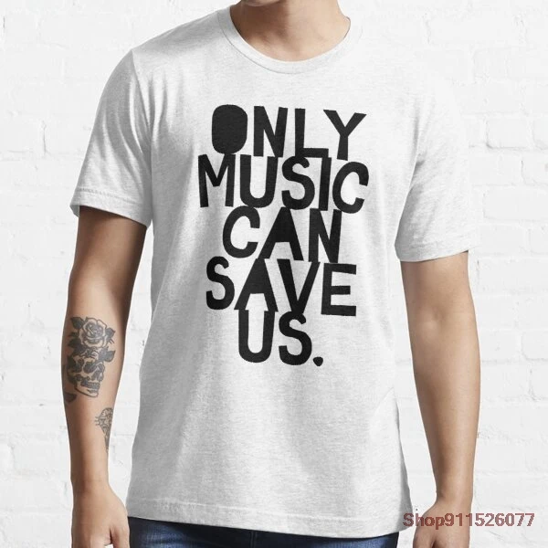 

Футболка Мужская/женская с 3D-принтом, тенниска с надписью «Only Music Can Save Us», рубашка с коротким рукавом