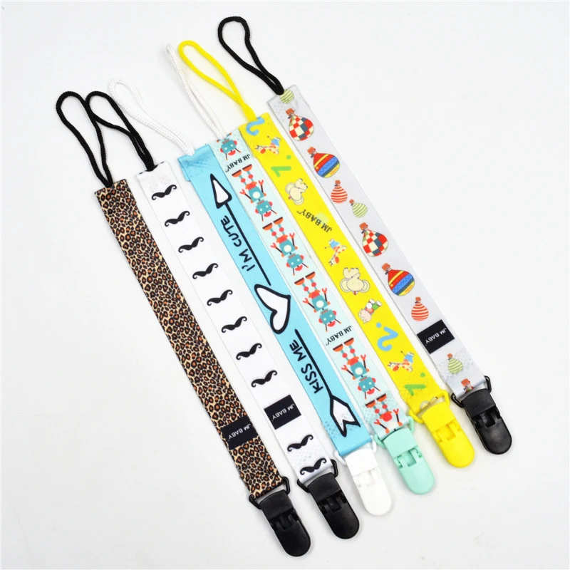 

1pcs Baby Pacifier Clip Ribbon Chain Dummy Holder Chupetas Soother Nipple Holder For Infant Pacifier Clips Leash Strap