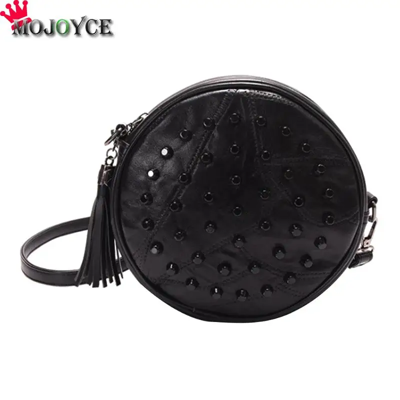 Сумка мессенджер из овчины женская брендовая Милая круглая мини сумка на плечо с