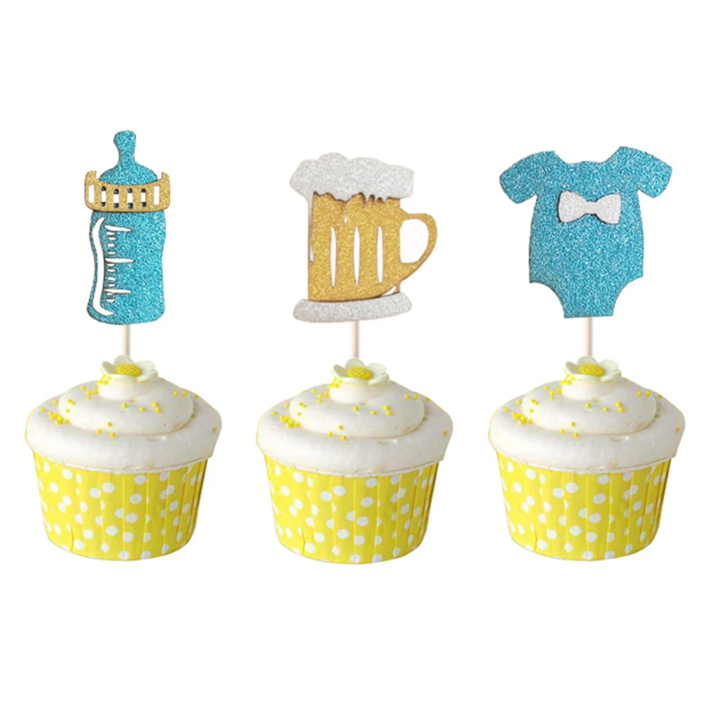 24 шт. бутылка для молока одежда пивной торт Топпер фруктовая еда десерт капкейк