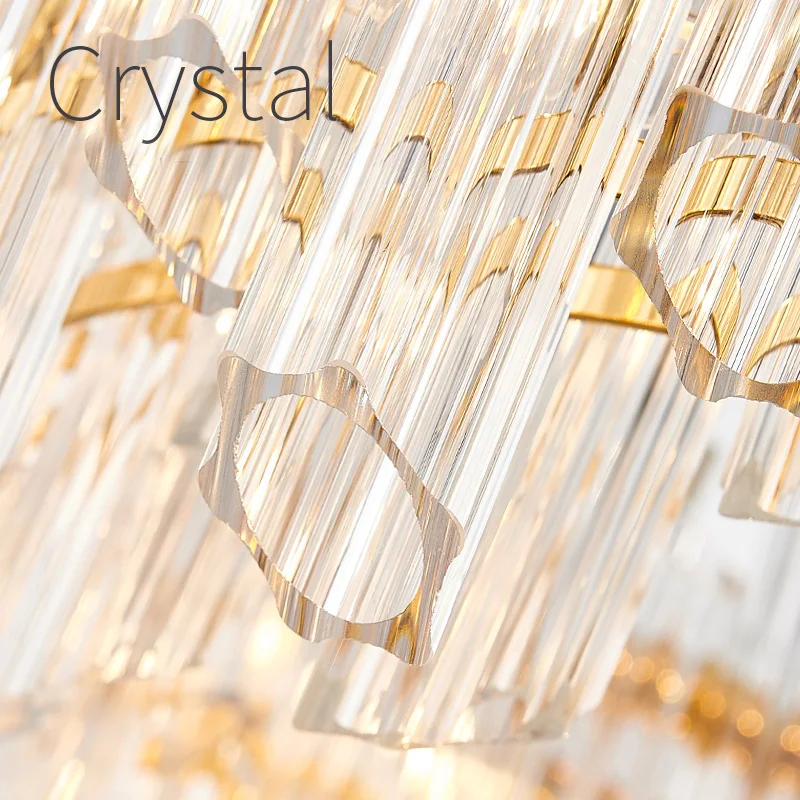 Современный роскошный Стекло люстра освещение еда подвесные люстры золото