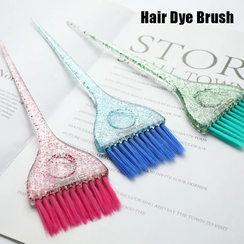 

Soft Fibre Glitter Tint Dye Hair Brush Hairdressing Pro Salon Tools Bleach Comb Salon Accessories for Hair Coloring brush