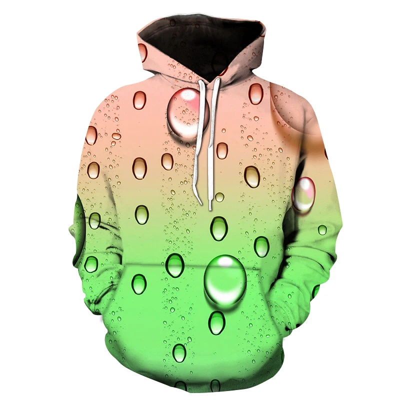 

2020 New Men Women Children Hoodies Harajuku Water Drops Art 3D Printed Hooded Sweatshirts Long Sleeve Fashion Streetwear Coat